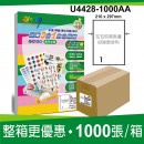 (1)1格 3合1白色標籤(1000入)