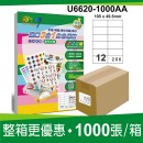 (12A)12格 3合1白色標籤(1000入)