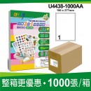 (1A)1格 3合1白色標籤(1000入)